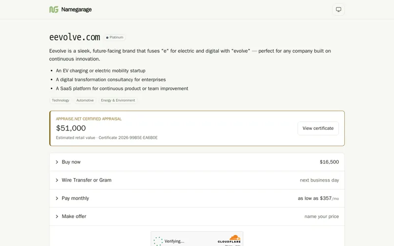 eevolve AG website screenshot