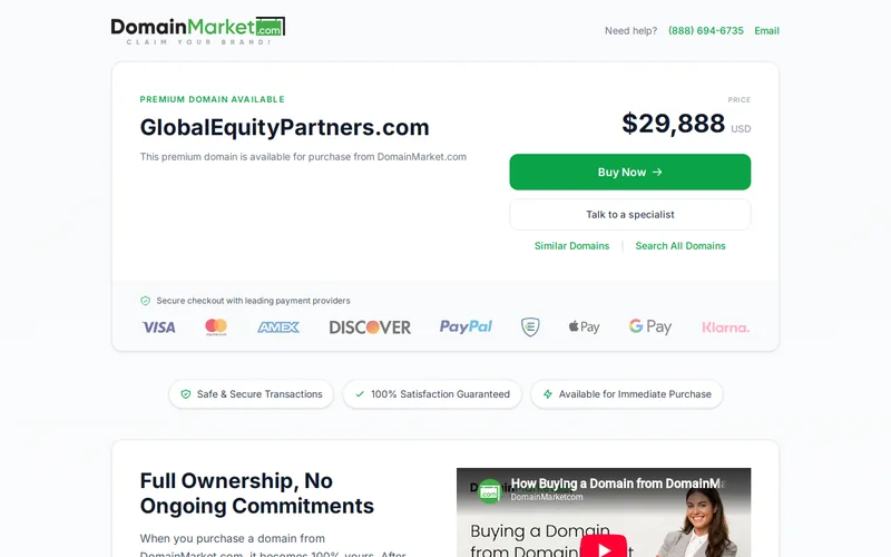 Global Equity Partners website screenshot