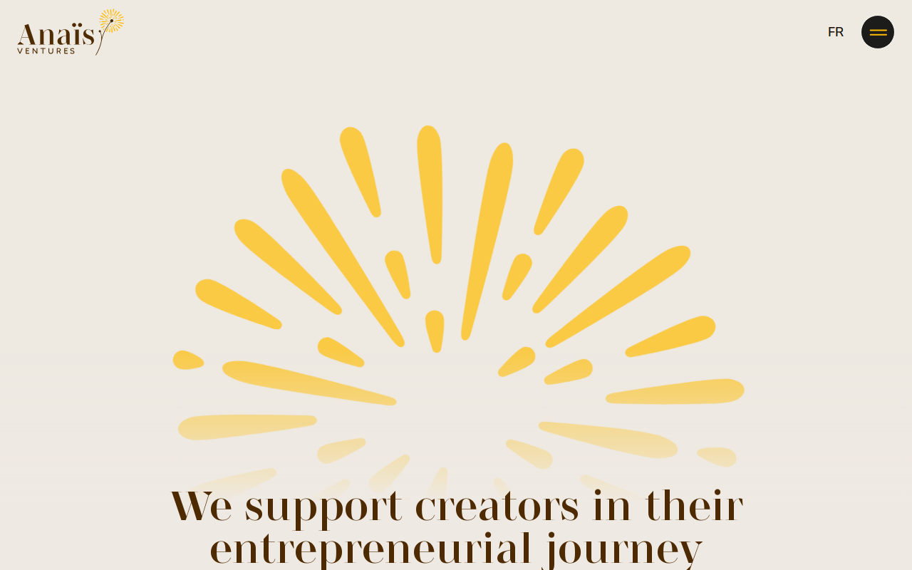 Anaïs Ventures website screenshot