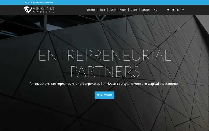 Venionaire Capital website screenshot