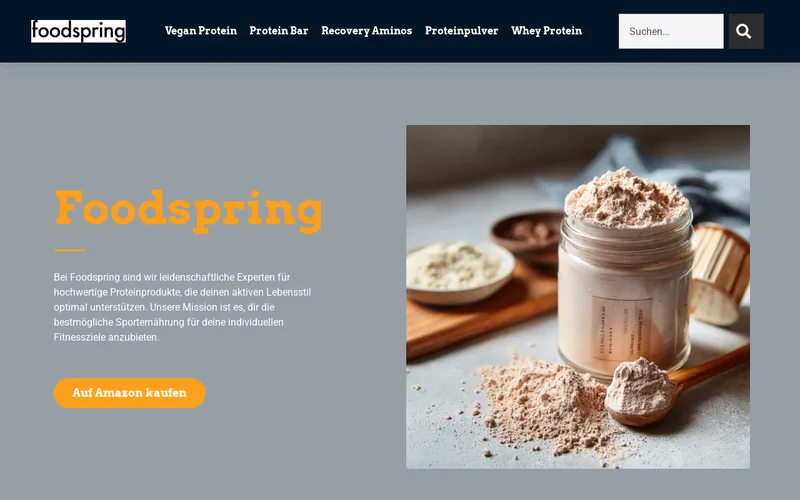 Foodspring website preview