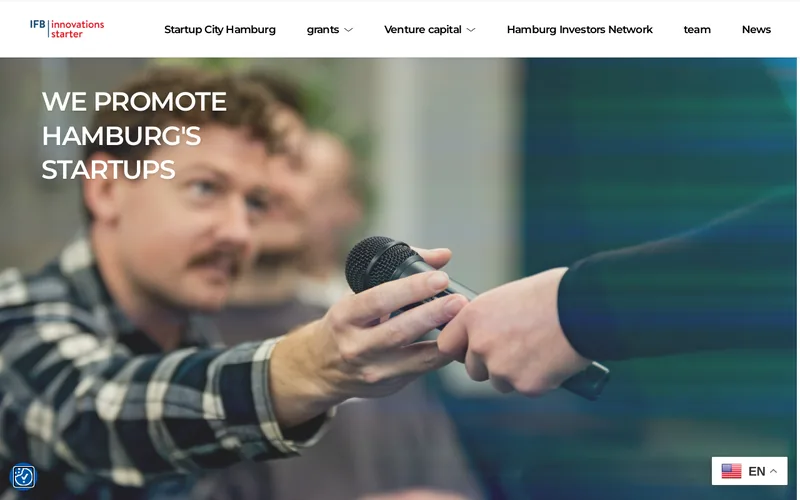 IFB Innovationsstarter website screenshot