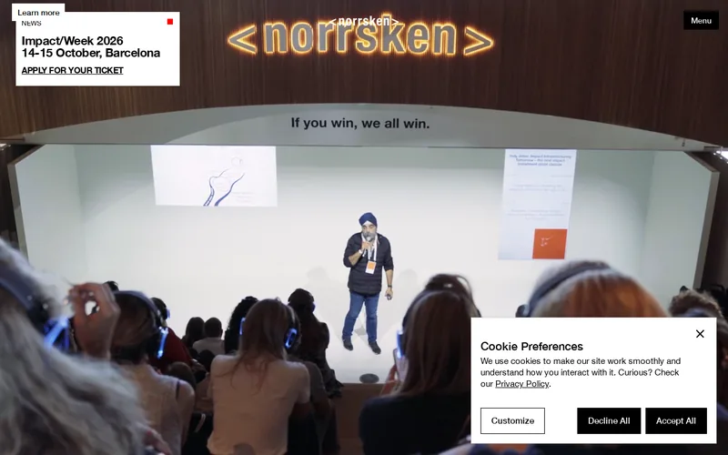 Impact-VC Norrsken website screenshot