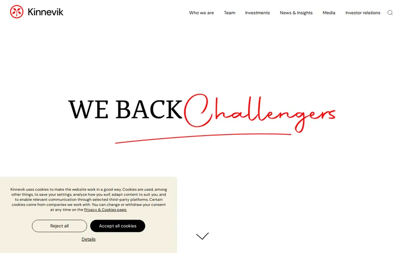 Kinnevik Technology Partners website screenshot