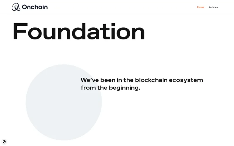 Onchain Foundation website screenshot