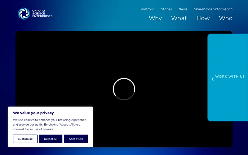 Oxford Science Enterprises website screenshot