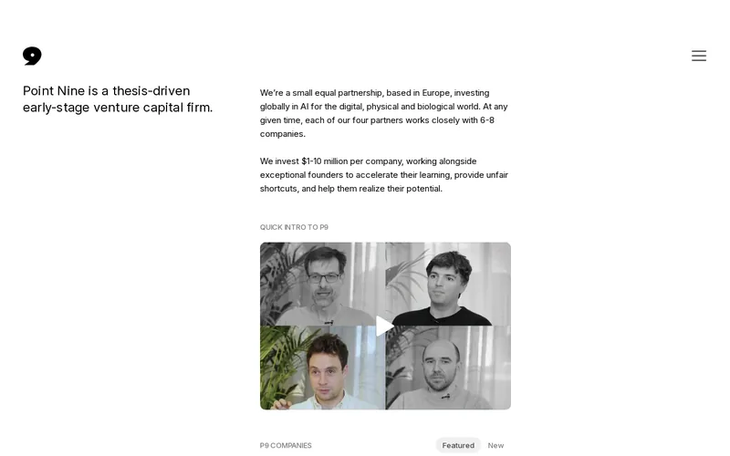 Point Nine website screenshot