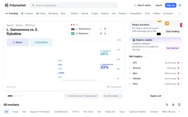 Polymarket website screenshot