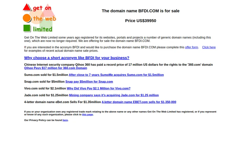 BfDI website screenshot