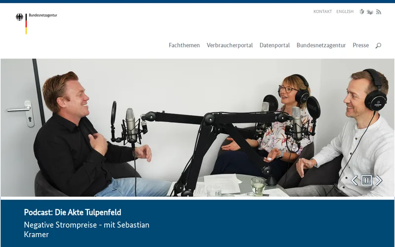 BNetzA website screenshot