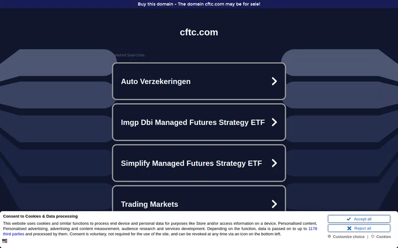 CFTC website screenshot