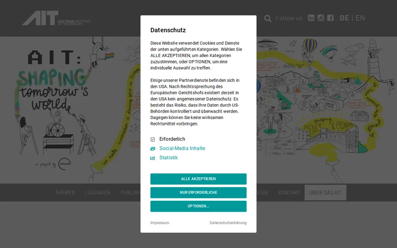 Austrian Institute of Technology website screenshot