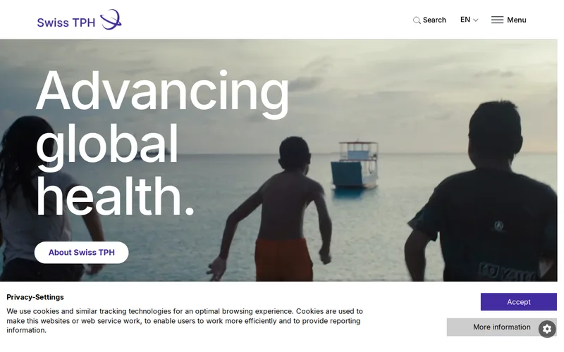 Swiss Tropical and Public Health Institute website screenshot