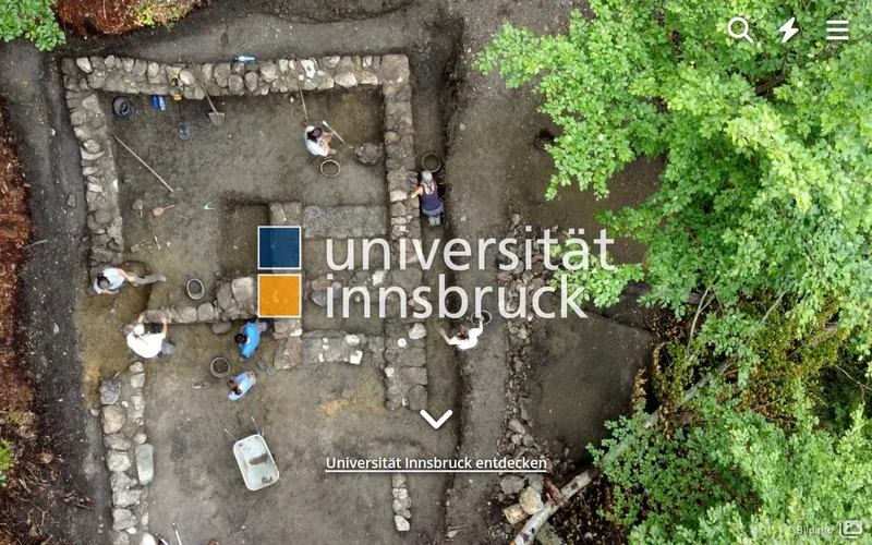Universität Innsbruck website screenshot