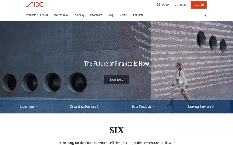 SIX FinTech Ventures website screenshot