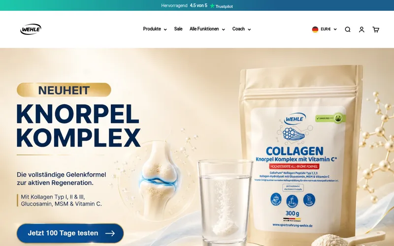 Sportnahrung Wehle website preview