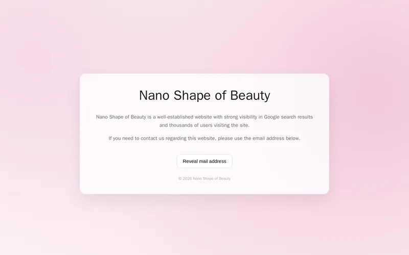 nanoshape website preview
