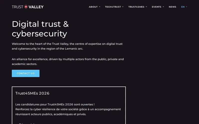 Trust Valley website screenshot