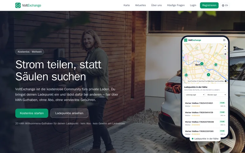 VoltExchange website preview