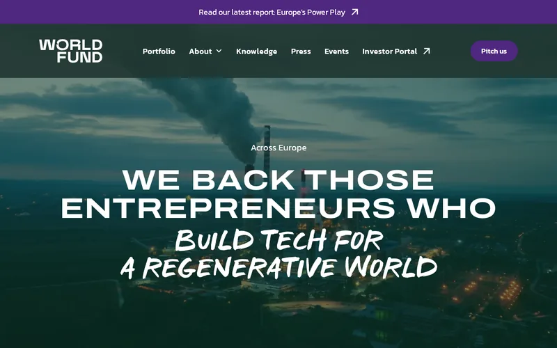 World Fund website screenshot