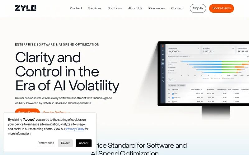 Zylo website screenshot