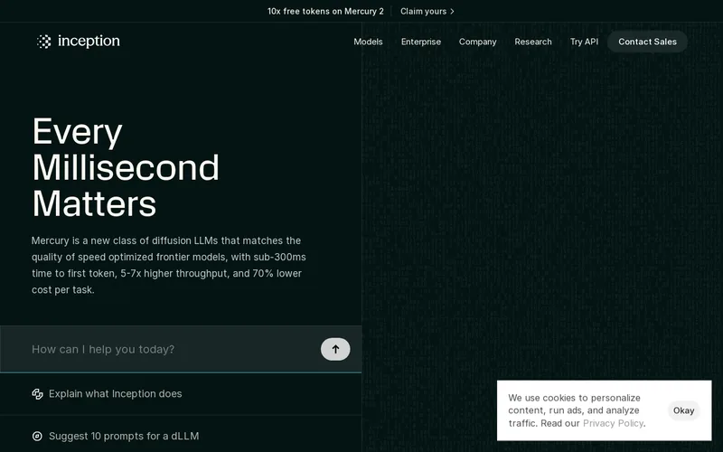 Website snapshot for Inception Labs