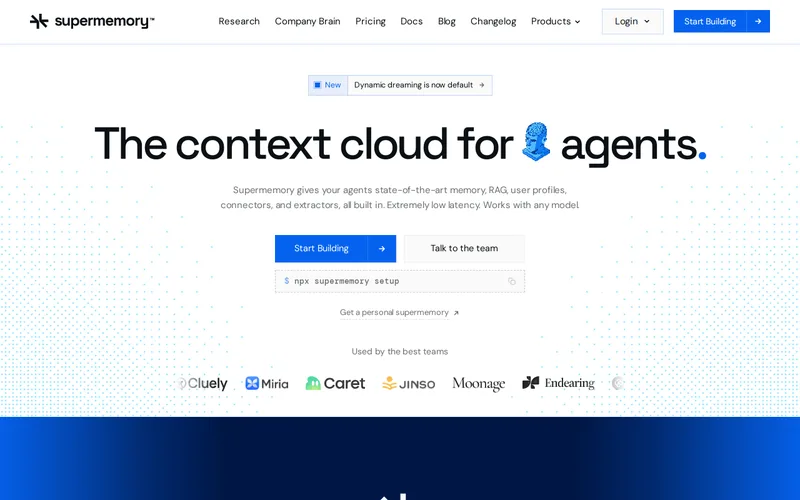 Website snapshot for SuperMemory