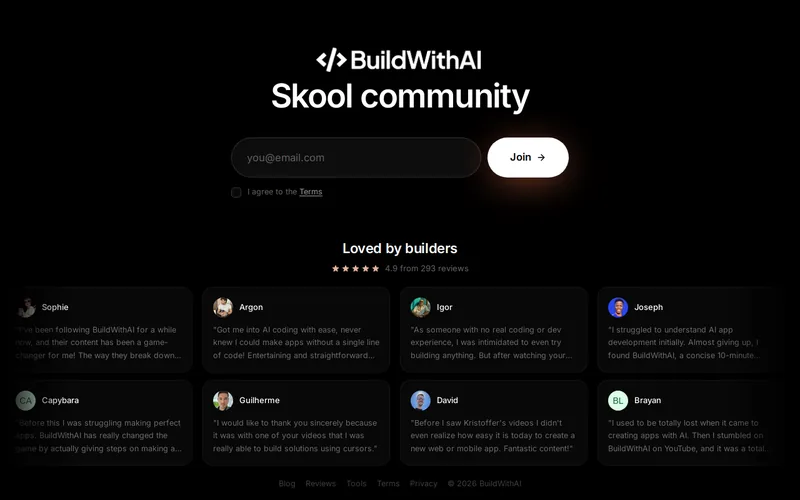 Website snapshot for BuildWithAI