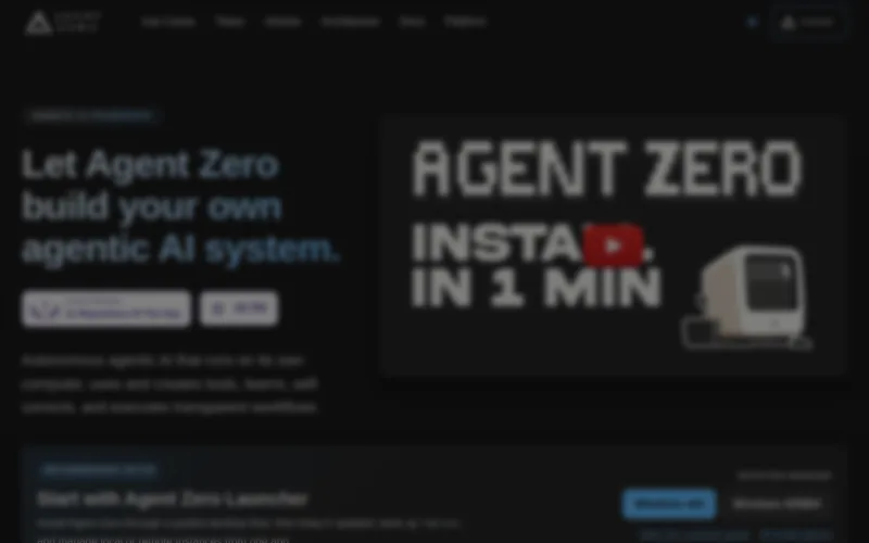 Website snapshot for Agent Zero