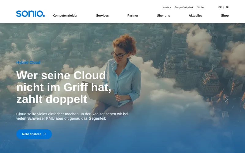 Website snapshot for Sonio