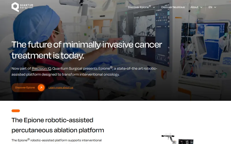 Website snapshot for Quantum Surgical