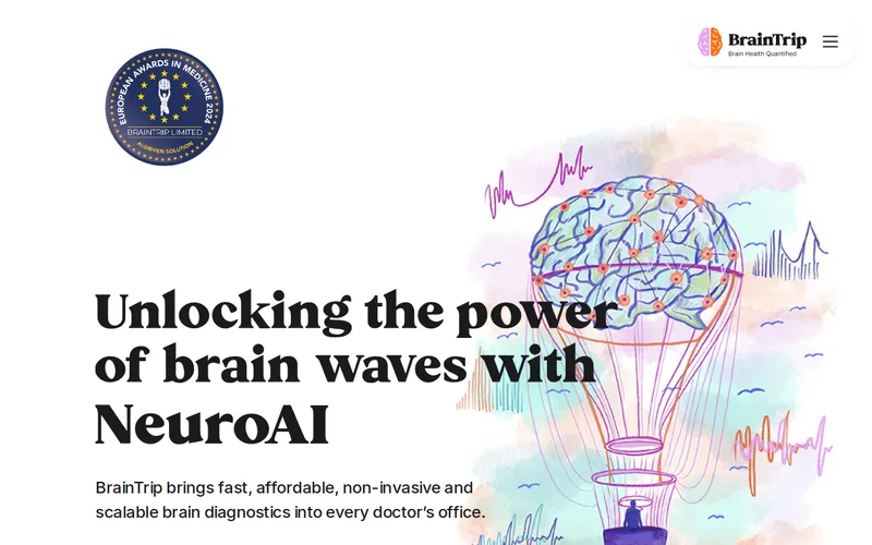 Website snapshot for BrainTrip