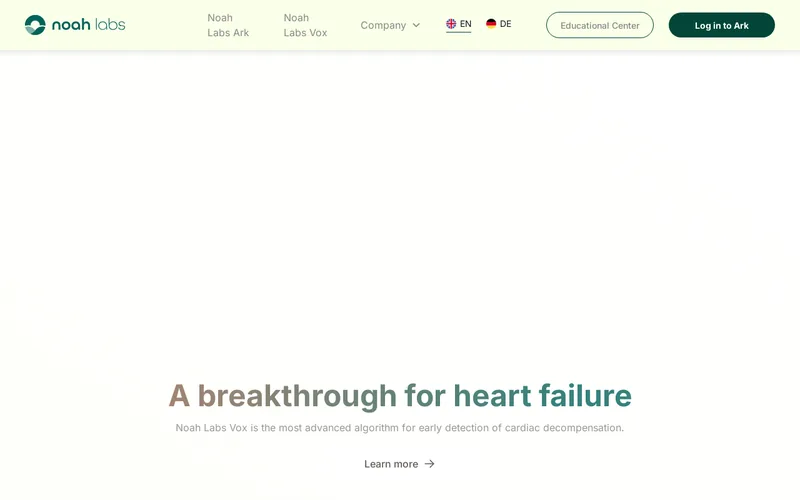 Website snapshot for Noah Labs