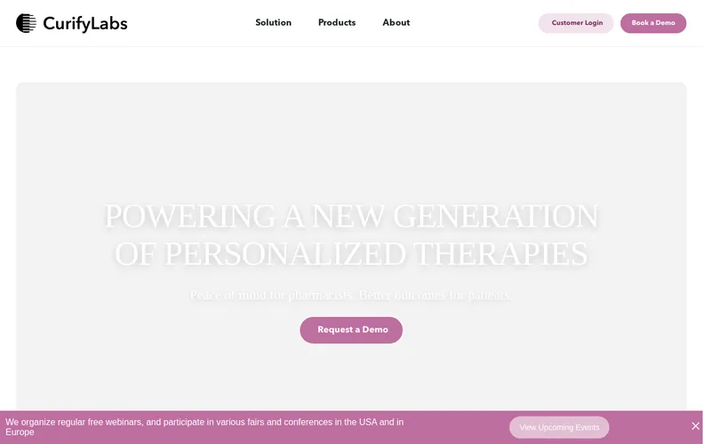 Website snapshot for Curify Labs