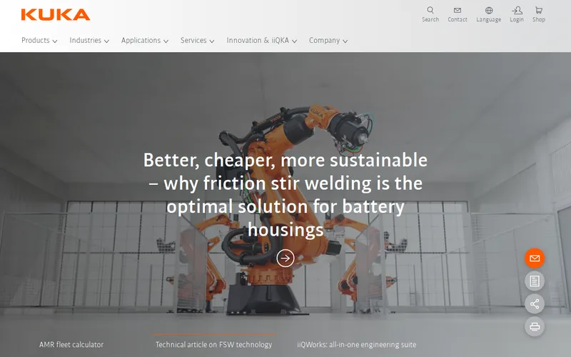 Website snapshot for KUKA