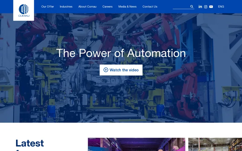 Website snapshot for Comau