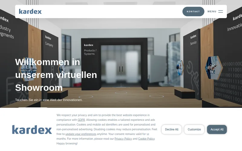 Website snapshot for Kardex