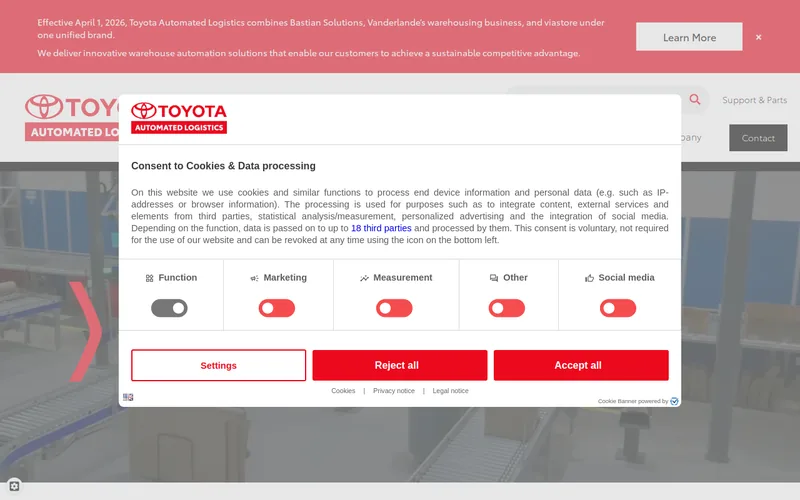 Website snapshot for Viastore