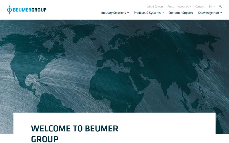 Website snapshot for BEUMER Group