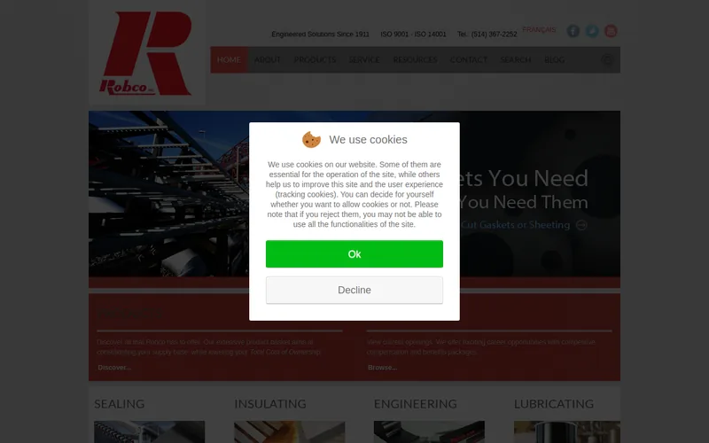 Website snapshot for Robco