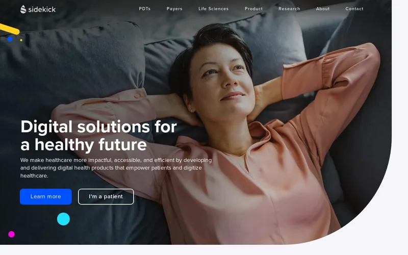 Website snapshot for Sidekick Health