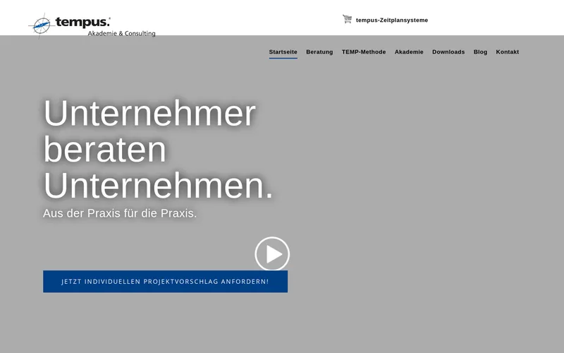 Website snapshot for Tempus
