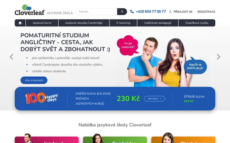 Website snapshot for Cloverleaf