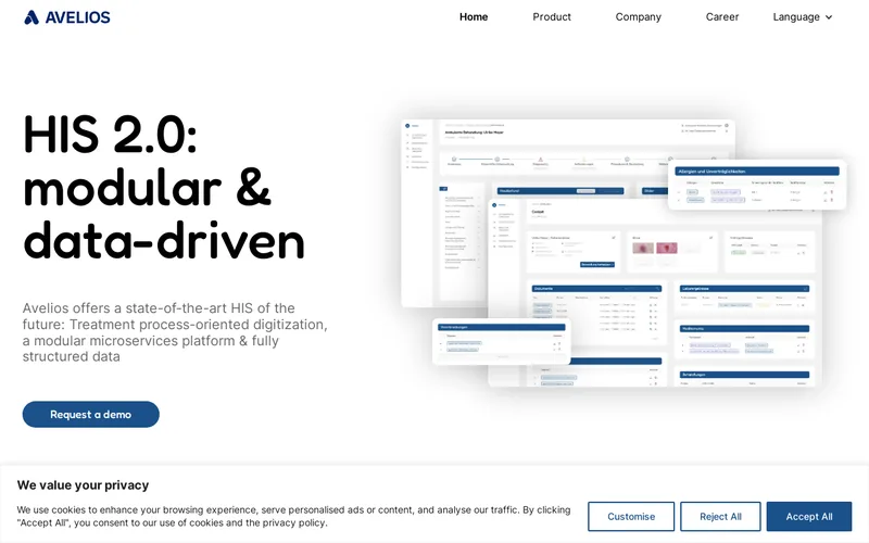 Website snapshot for Avelios