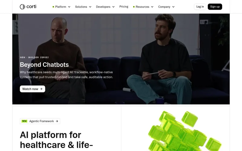 Website snapshot for Corti