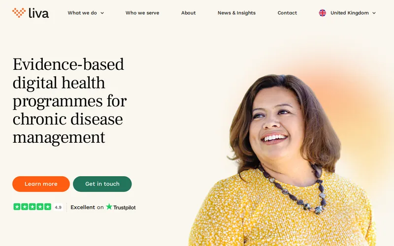 Website snapshot for Liva Healthcare