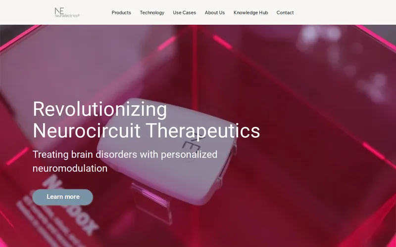 Website snapshot for Neuroelectrics