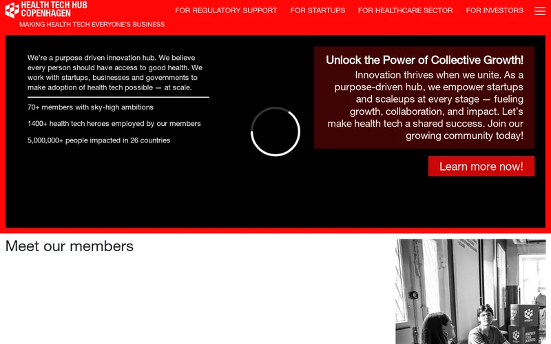 Website snapshot for Health Tech Hub