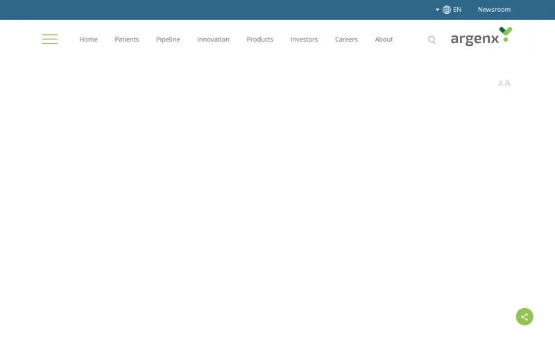 Website snapshot for argenx