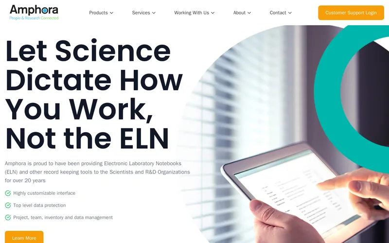 Website snapshot for Amphora Research